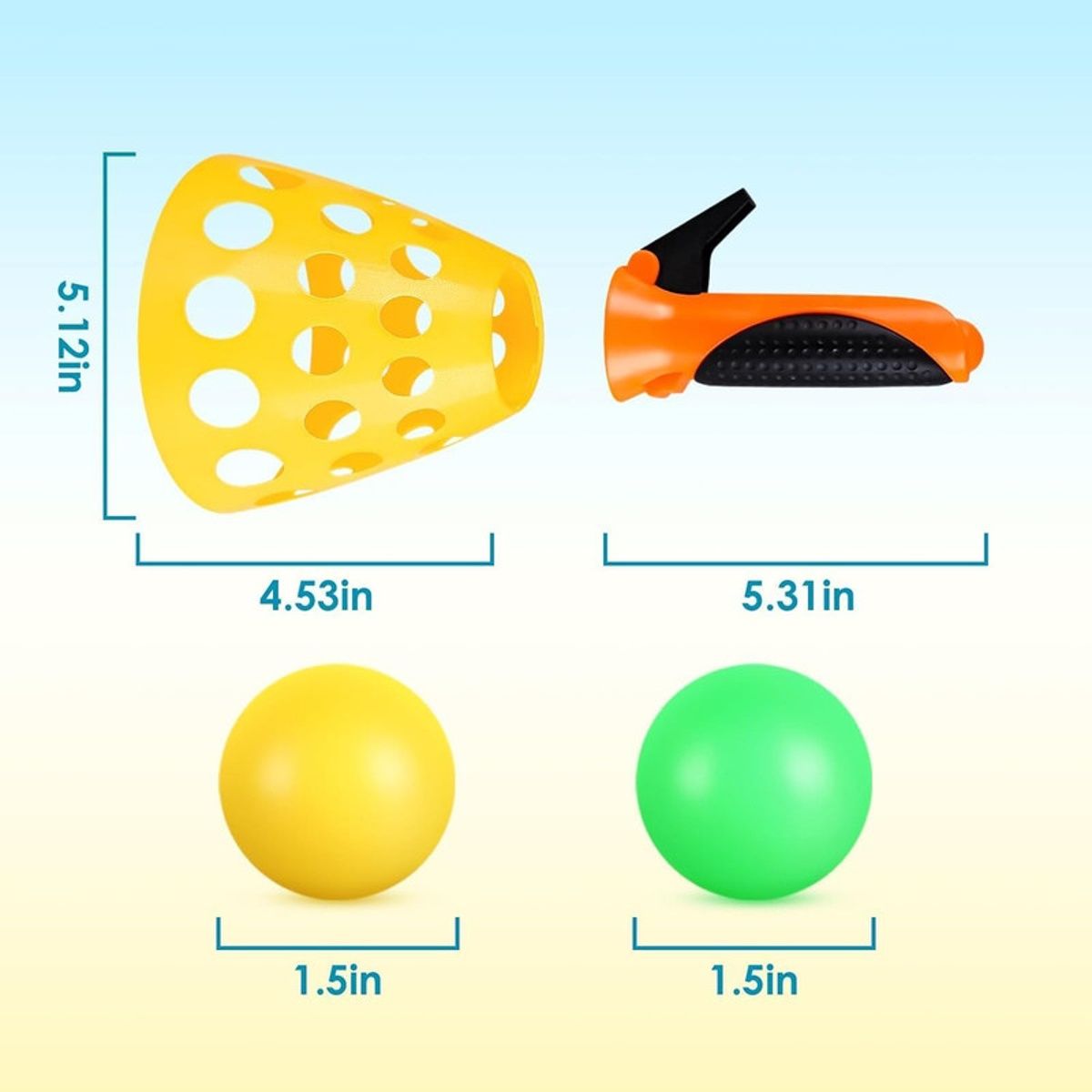 Fablue Pop N Catch Toy for Kids - 2 Player Indoor Outdoor Game For Kids - Multicolor