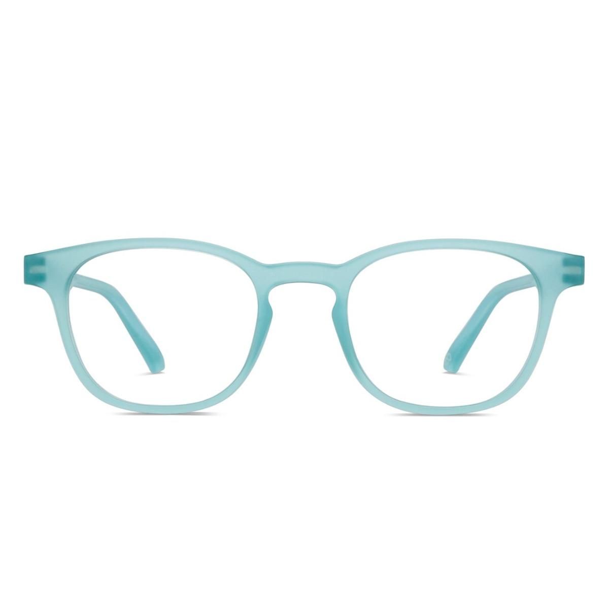 Lenskart Hustlr Unisex Solid Plastic Computer Glasses | Blue Sky - Small