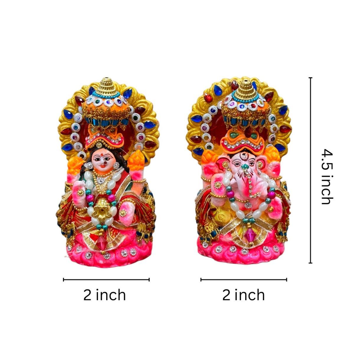 Diacraft Lakshmi Ganesh Idol - Diwali Puja | 4 Inch