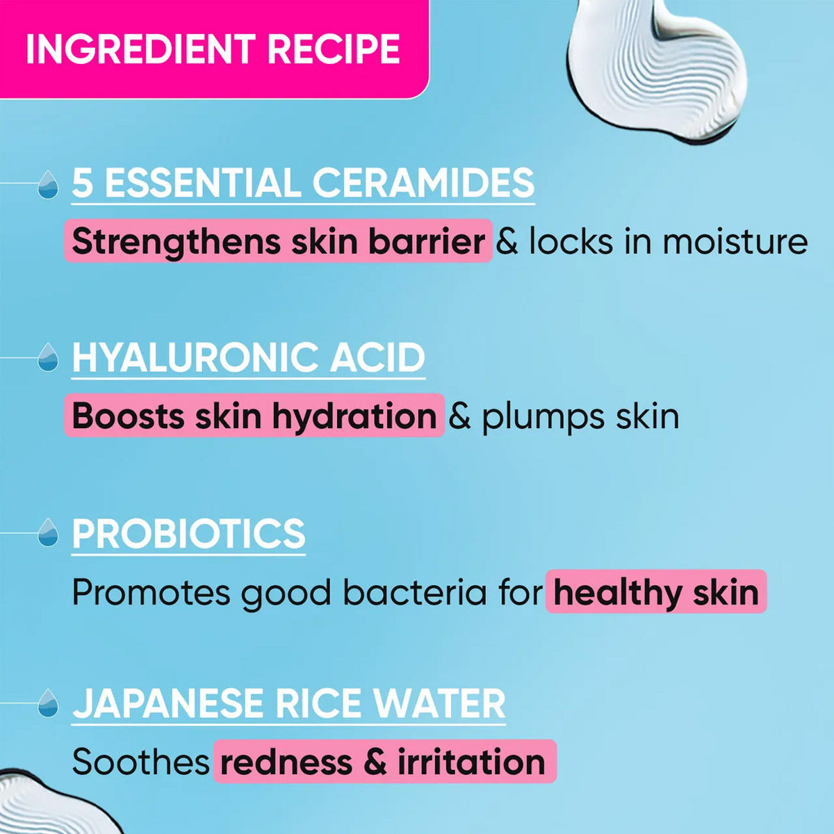 Dot & Key Ceramides & Hyaluronic Hydrating Face Cream For Dry Skin 100 ml Combo