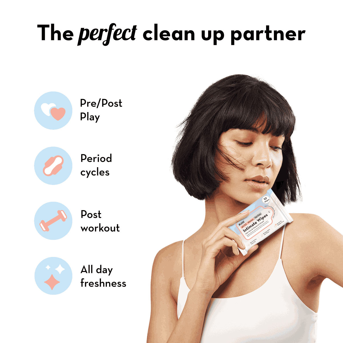 Plush Intimate Play Wipes Combo For Men & Women Skin Friendly, No Mess