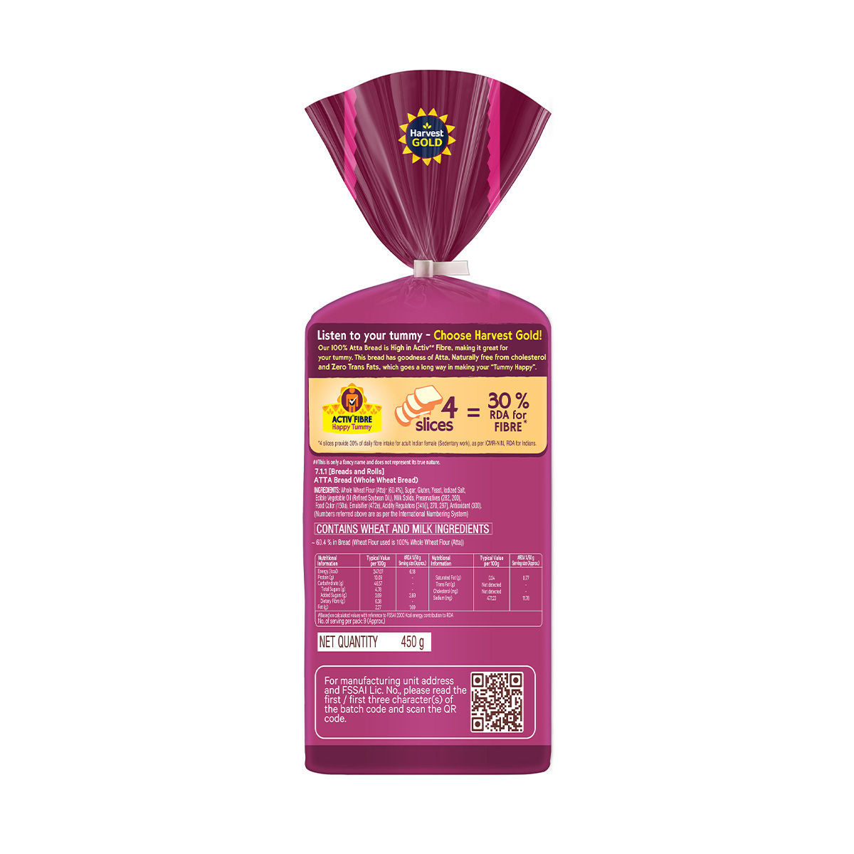 Harvest Gold - 100% Atta Bread (Zero Maida)