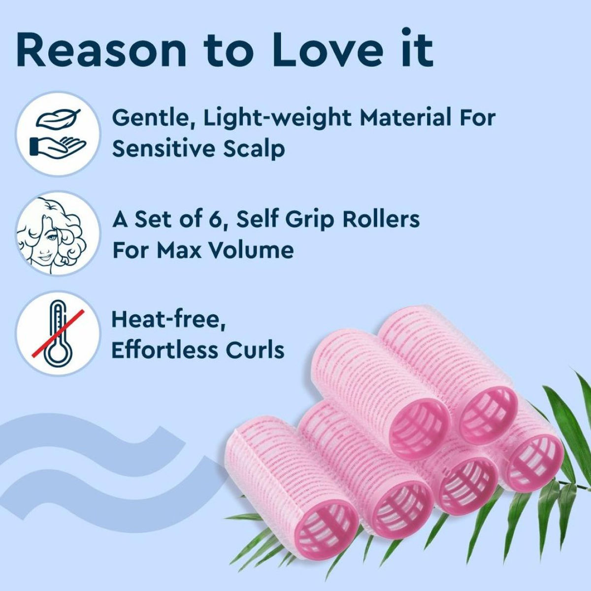 GUBB Medium Hair Rollers - Pink
