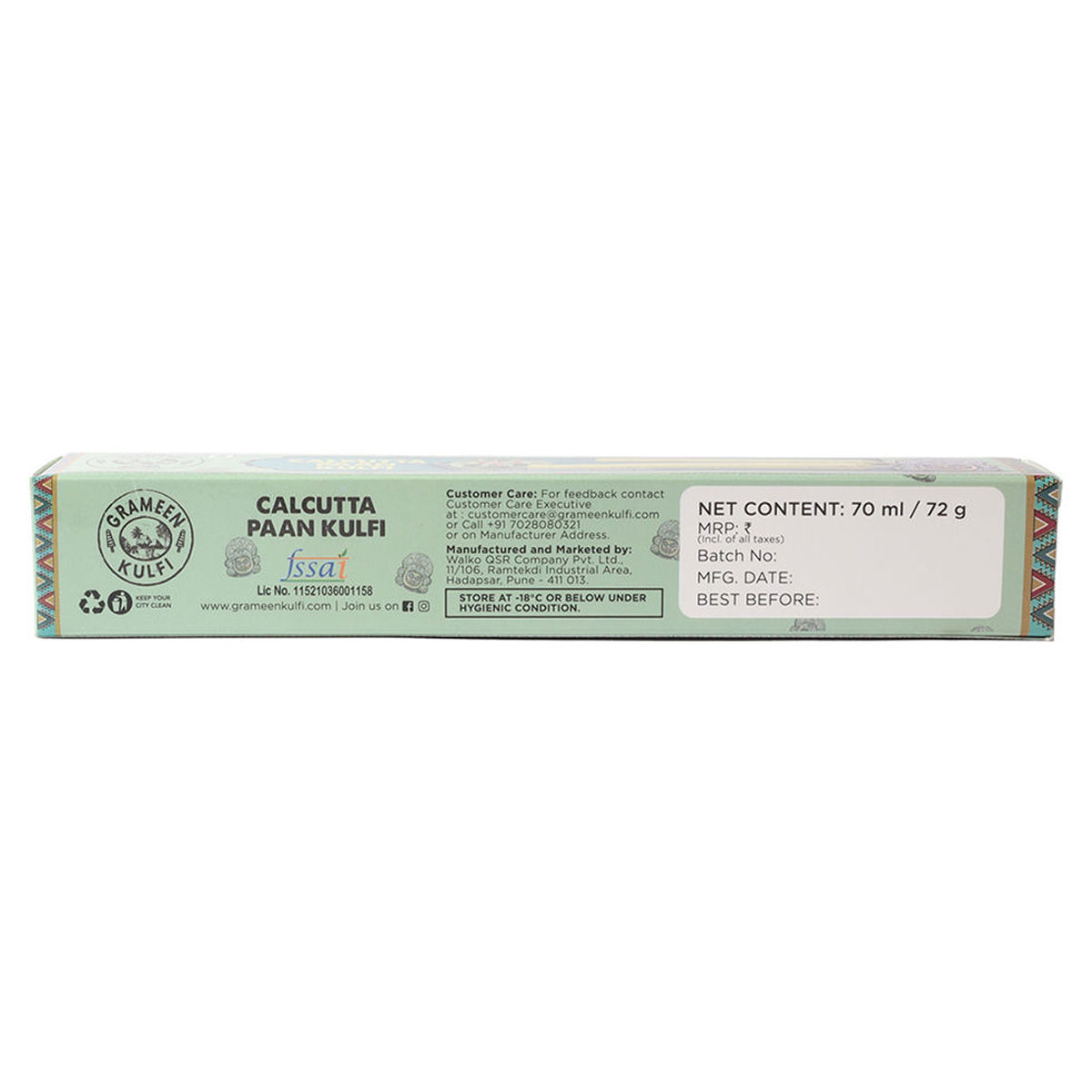 Grameen Calcutta Paan Kulfi Stick 70 ml Combo