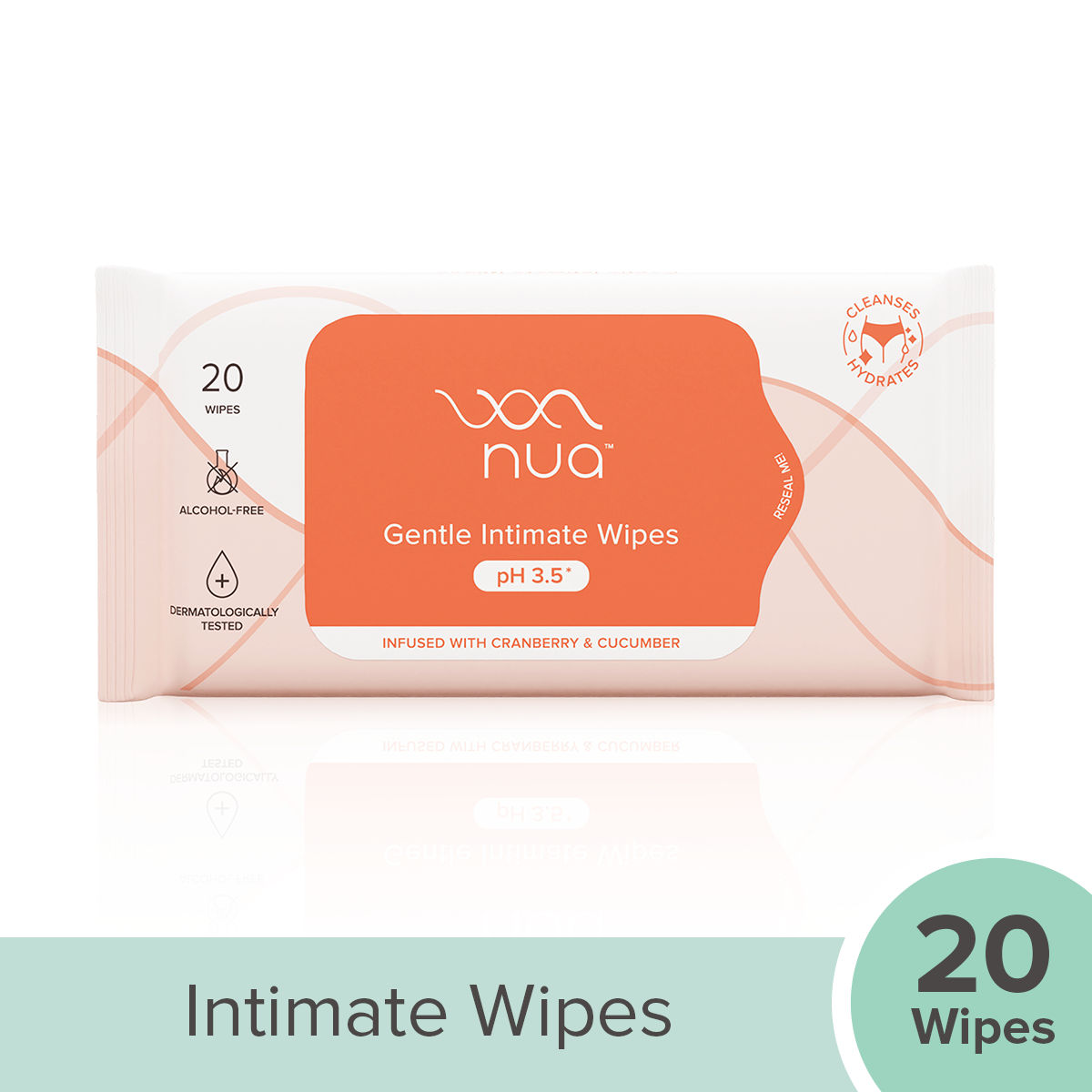  Nua Intimate Wipes for Gentle, pH-Balanced Cleansing 