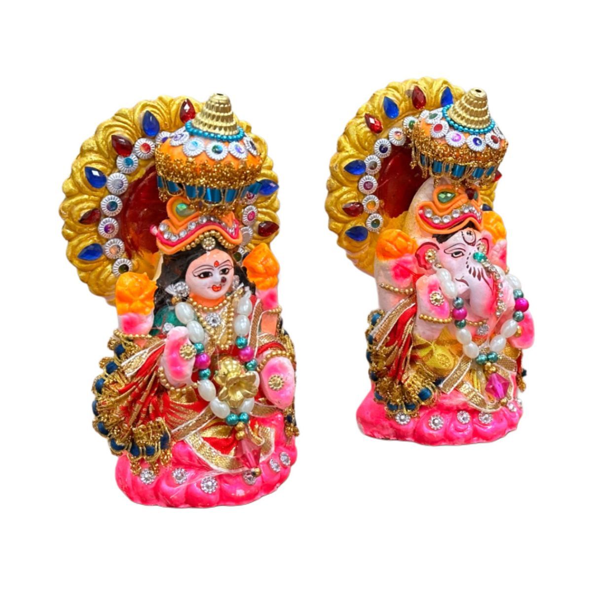 Diacraft Lakshmi Ganesh Idol - Diwali Puja | 4 Inch