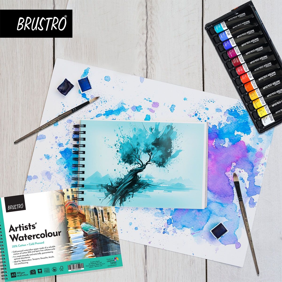 Brustro Artists Watercolour Set Of 12X12Ml