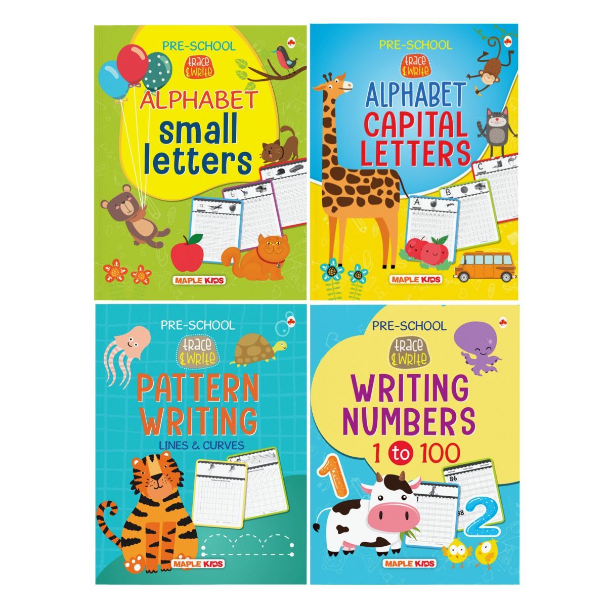 Writing Books For Kids | Learn Abc | Numbers 1-100 | Set Of 4 | Lkg