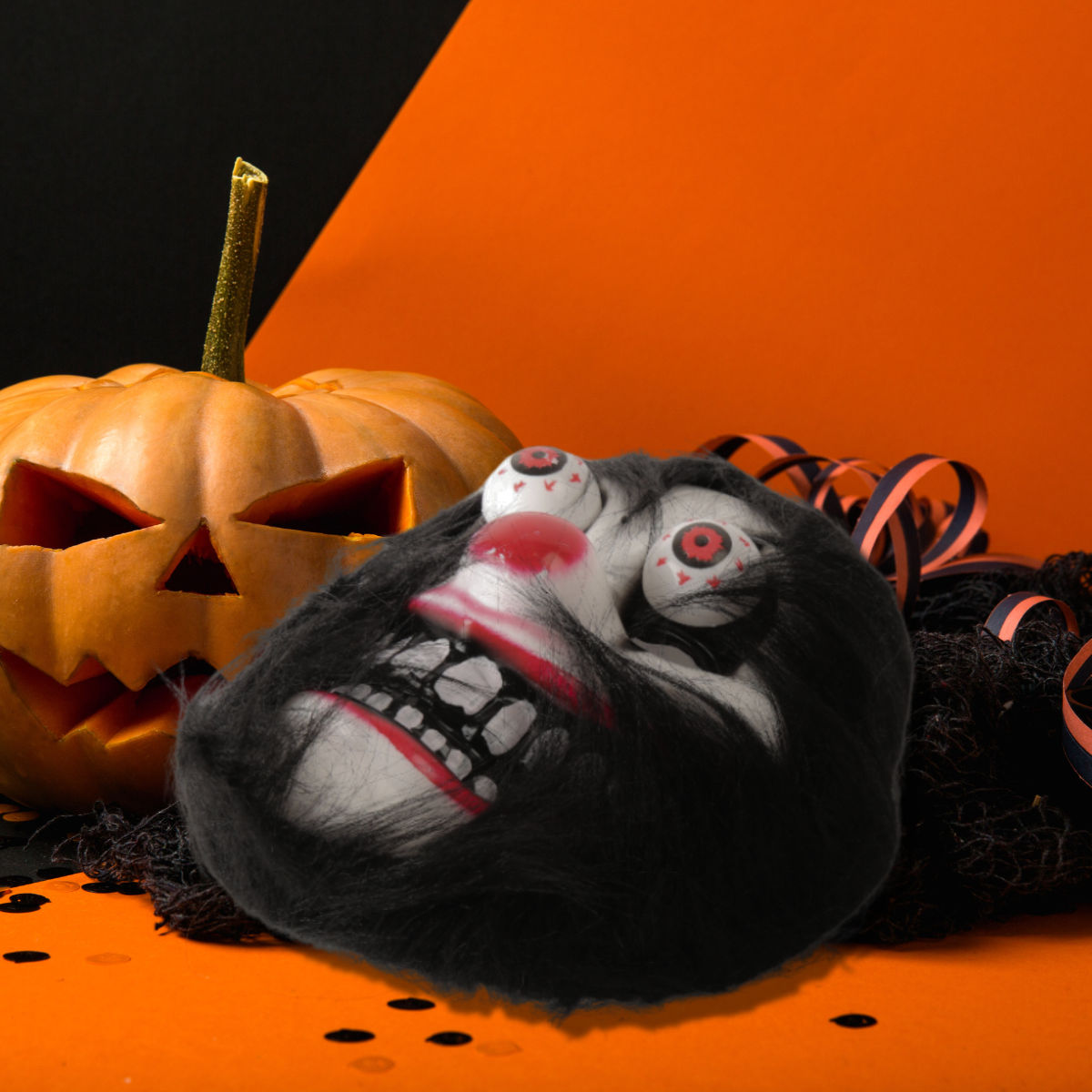 Festvista Halloween Black Ghost Facemask