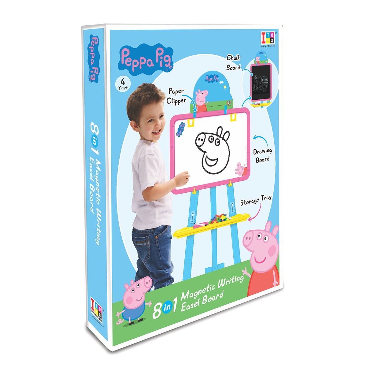 Itoys 8 in 1 Easel Board- Peppa (Colour May Vary)