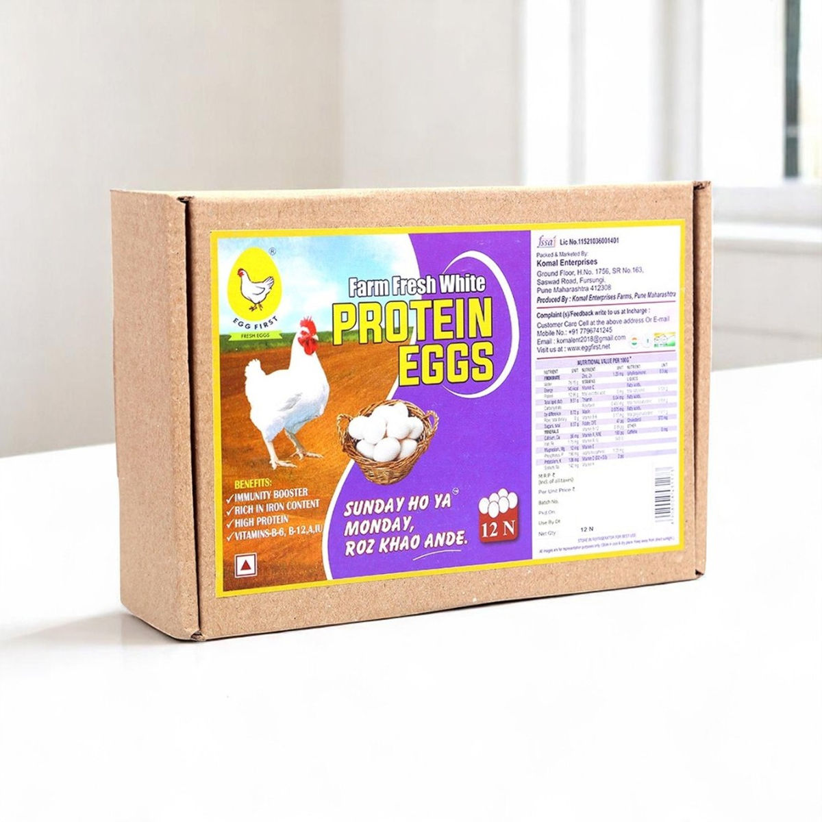 Egg First Fram Fresh Protein Eggs Pack Of 12