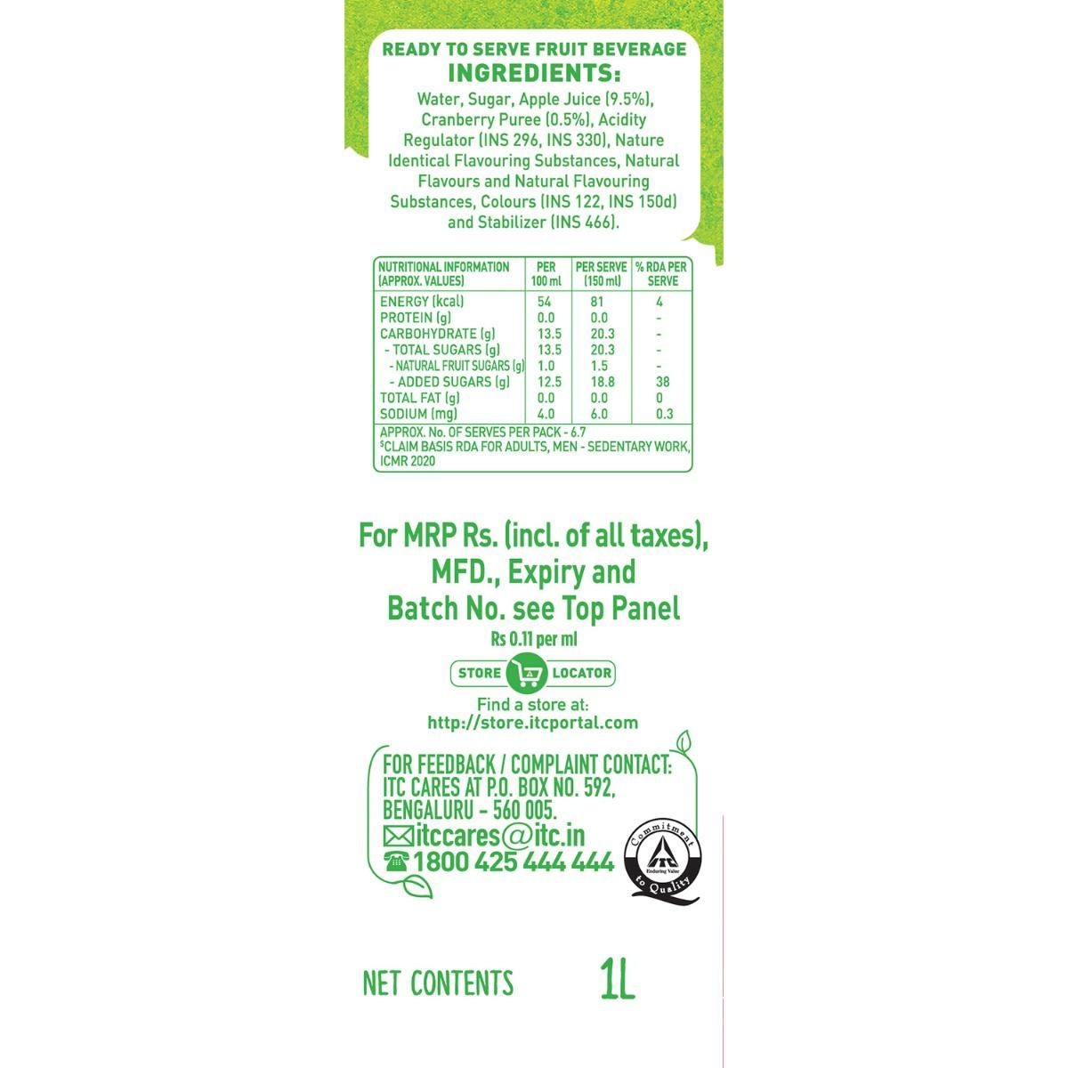 B Natual Cranberry Juice Tetrapack 1 l Combo