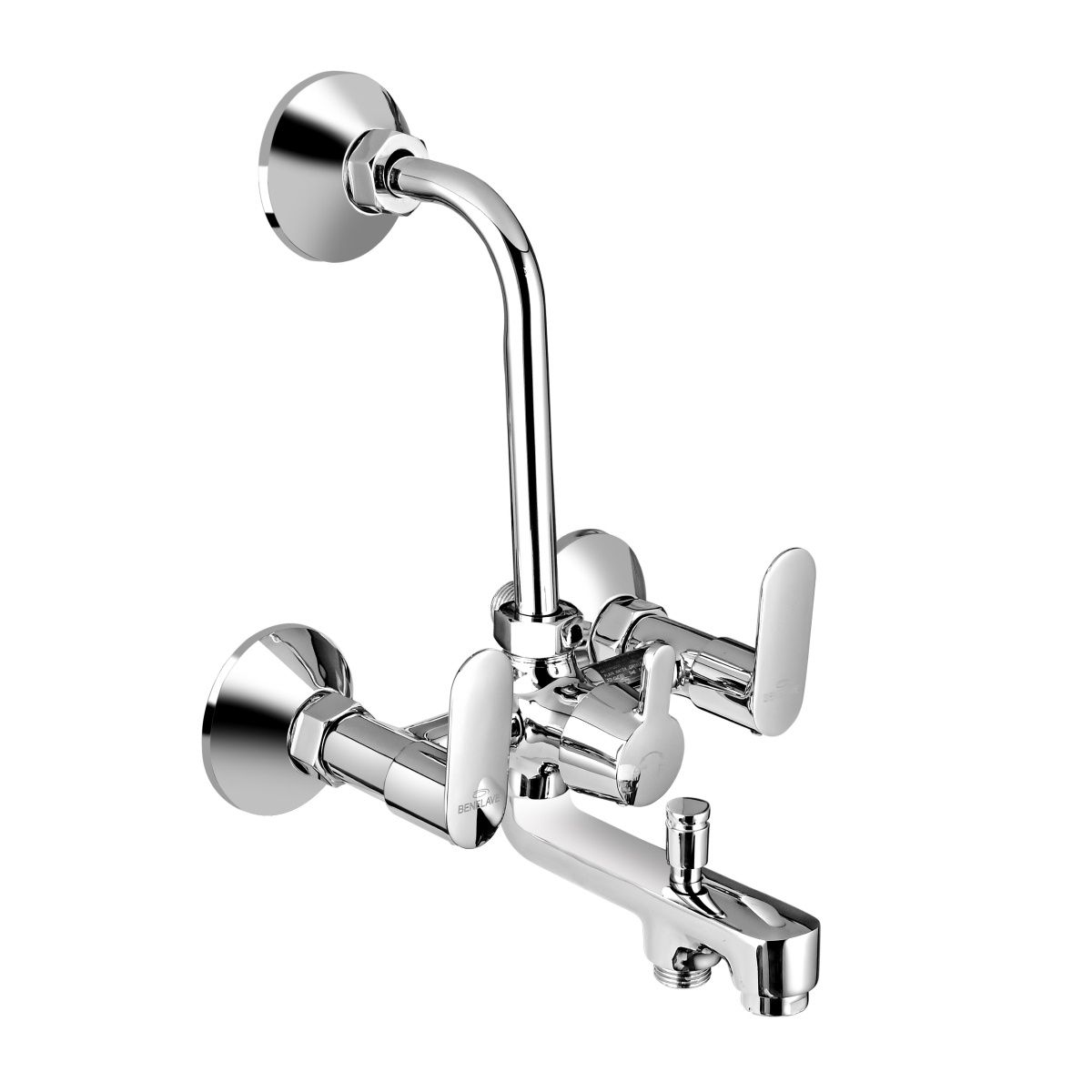 Benelave By Hindware Volga 3-In-1 Wall Mixer With Provision For Overhead Shower And Hand Shower