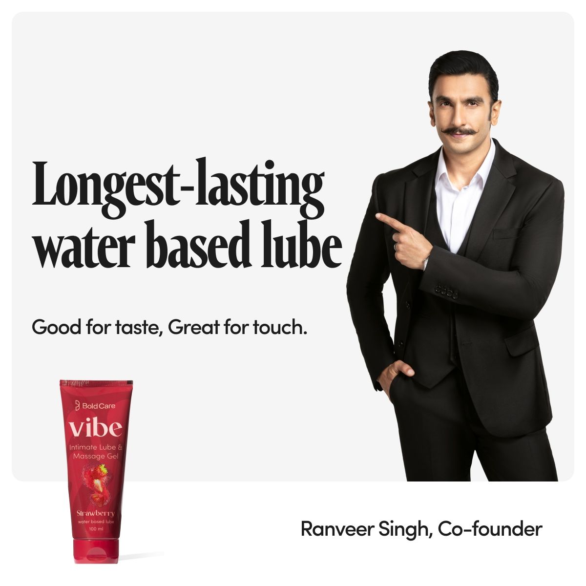 Bold Care Vibe - Strawberry Flavoured Water-based Intimate Lube