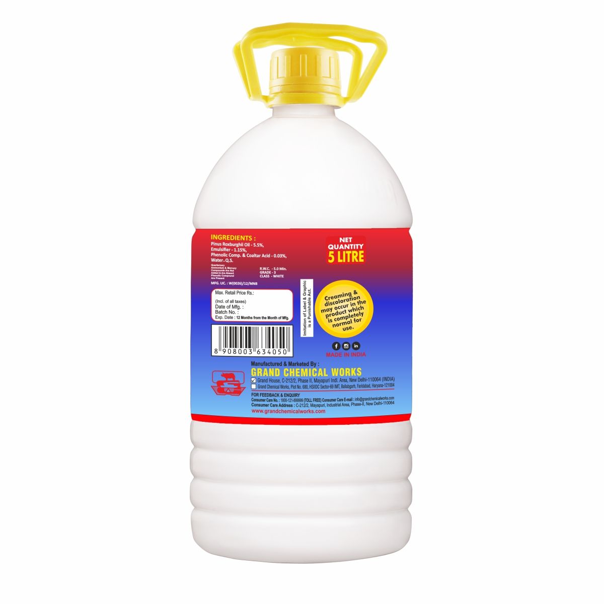 Gainda WHite Disinfectant Phenyle Floor Cleaner