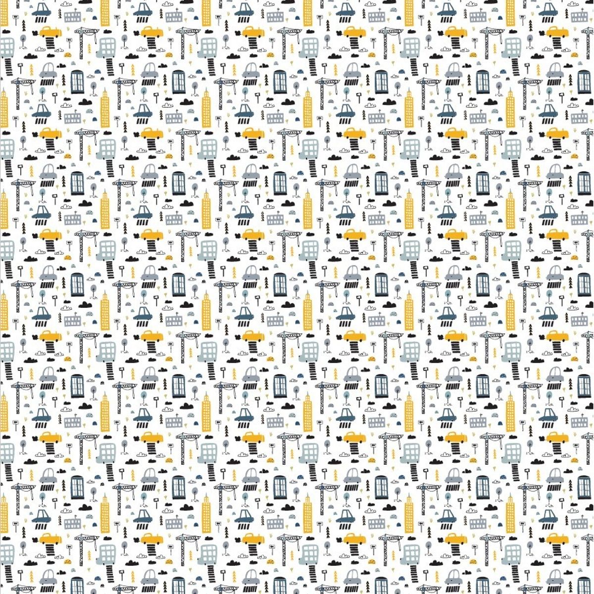 Paperpep White Car Print 19x29 Inch Gift Wrapping Paper Pack Of 5 Sheets In Roll Pack