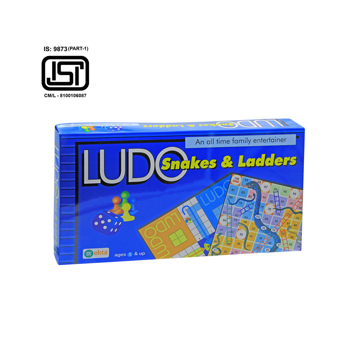 Ekta Ludo, Snakes & Ladders Board Game, Family Game, Party & Fun Game