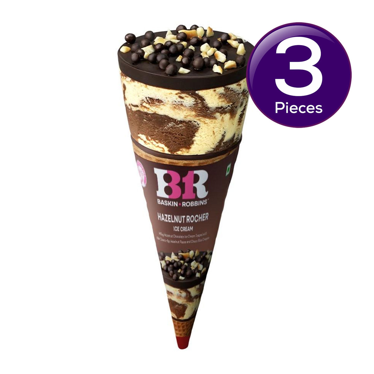 Baskin Robbins Hazelnut Ice Cream Cone 110 ml Combo