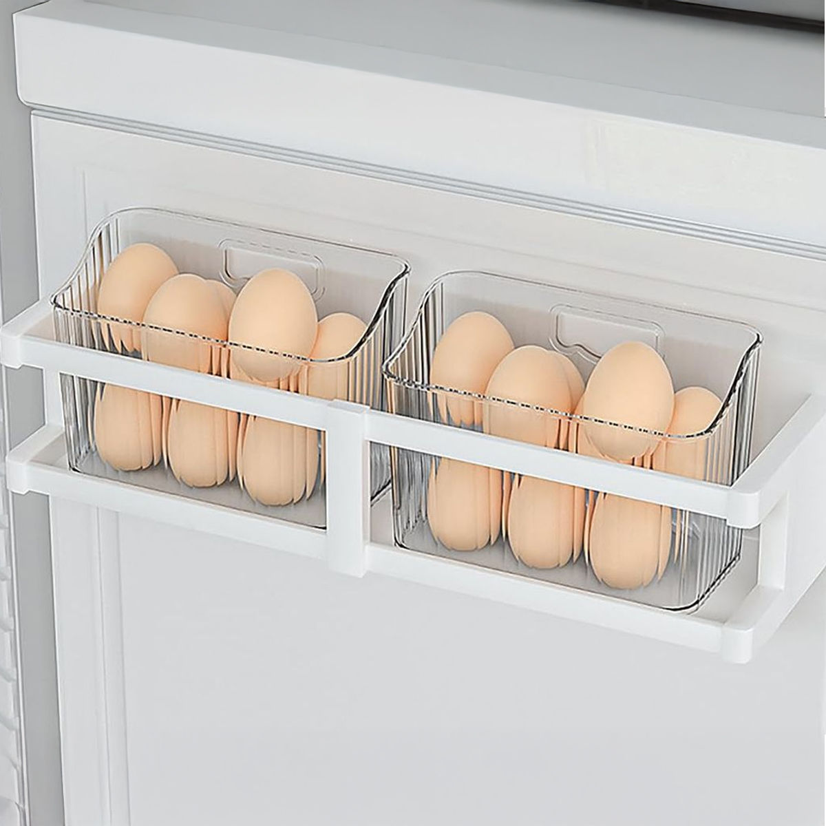 New Dawn Set Of 2 Fridge Door Organiser Fridge Storage Boxes Containers Coriander Storage