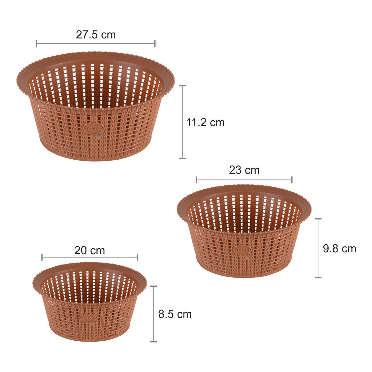 Joyo Knit Basket 1, 2, 3 (3 Pcs Set) With Jali
