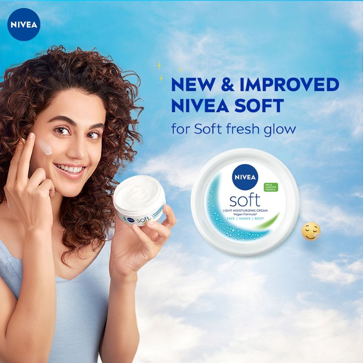NIVEA Soft Light Moisturizer for Face, Hand & Body, Non-Greasy Cream for Instant Hydration