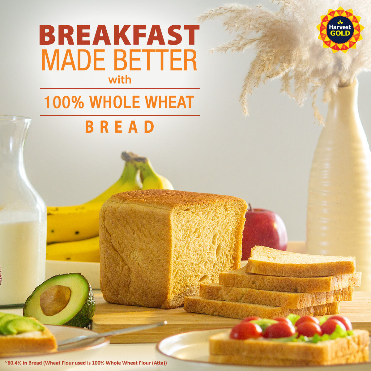 Harvest Gold - 100% Whole Wheat Bread (Zero Maida)
