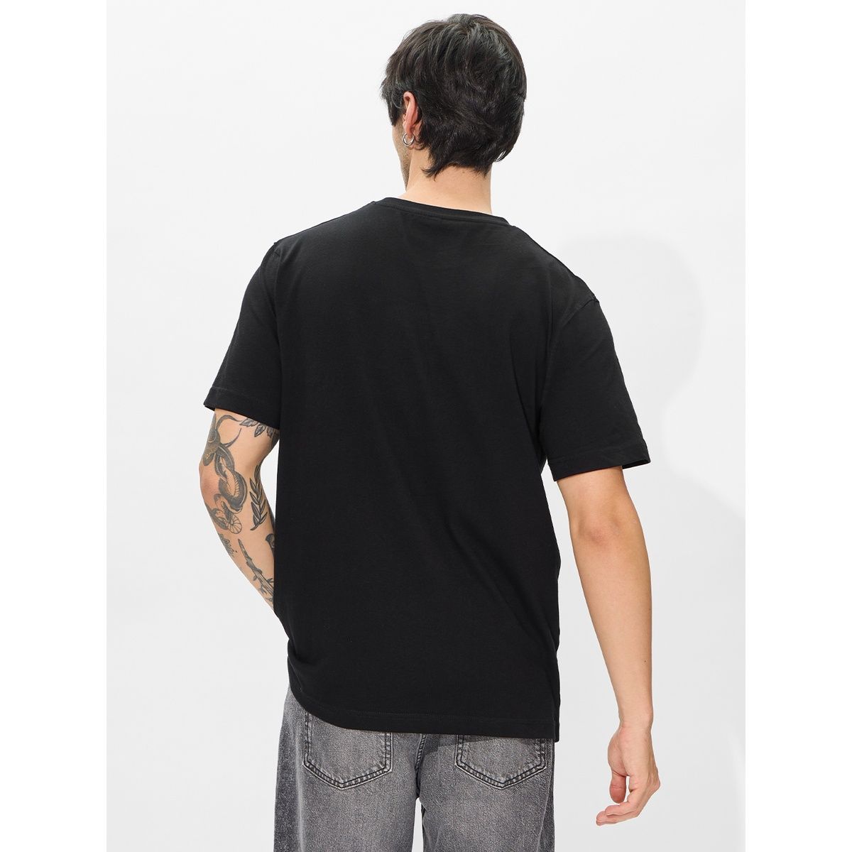 The Souled Store Men's Regular Punisher - It's Time T-shirts | Black | M