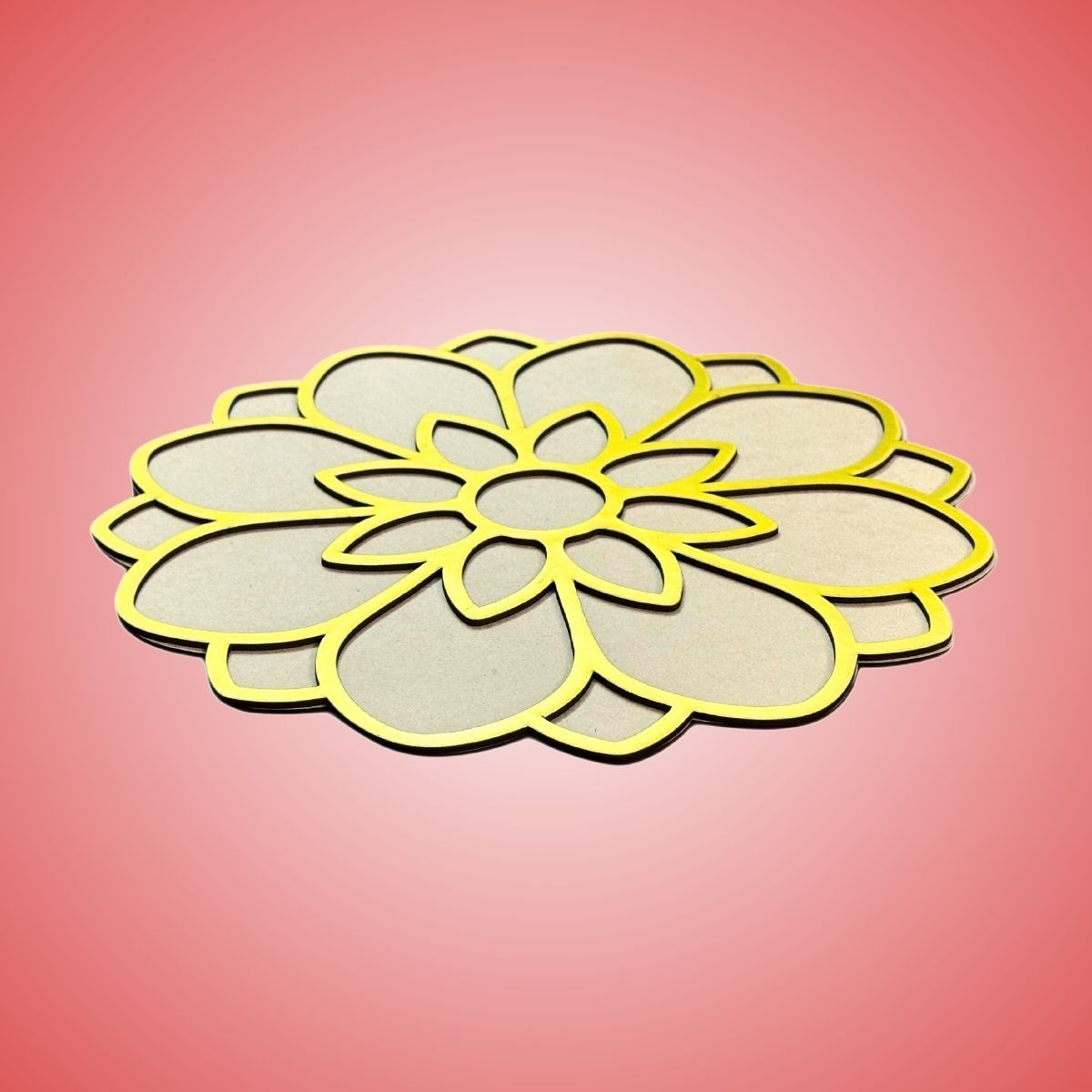 DiaCraft Rangoli Stencil - Multicolor | 6 x 6 Inch