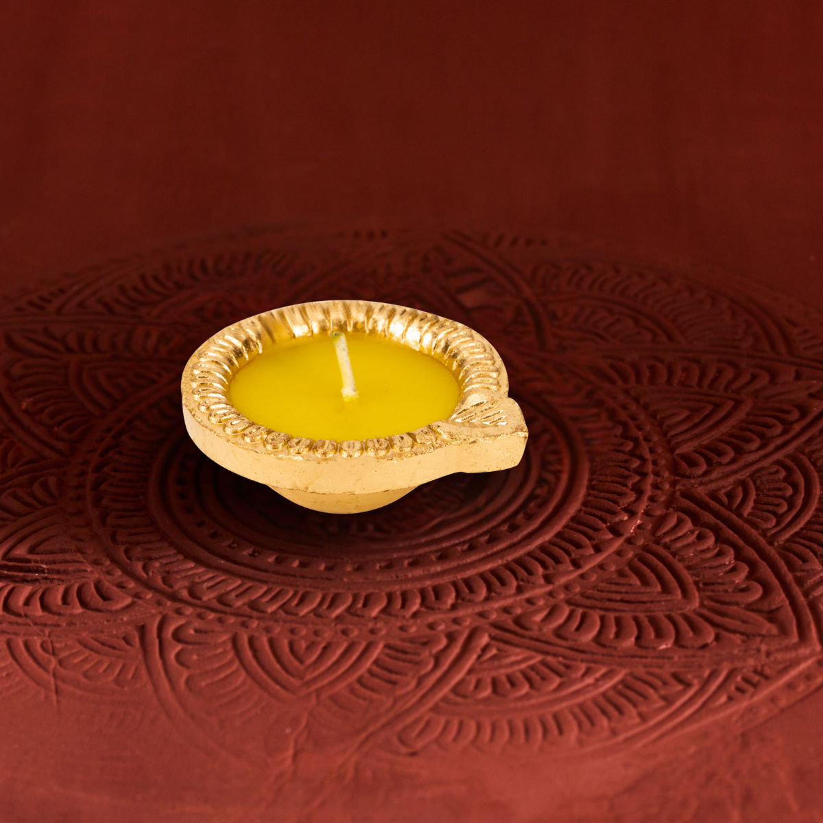Walton Rangoli-Inspired Earthen Diyas Set | Assorted Colors