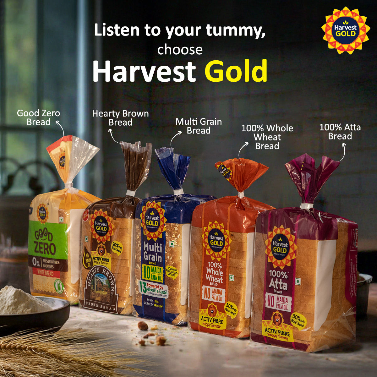 Harvest Gold - 100% Atta Bread (Zero Maida)