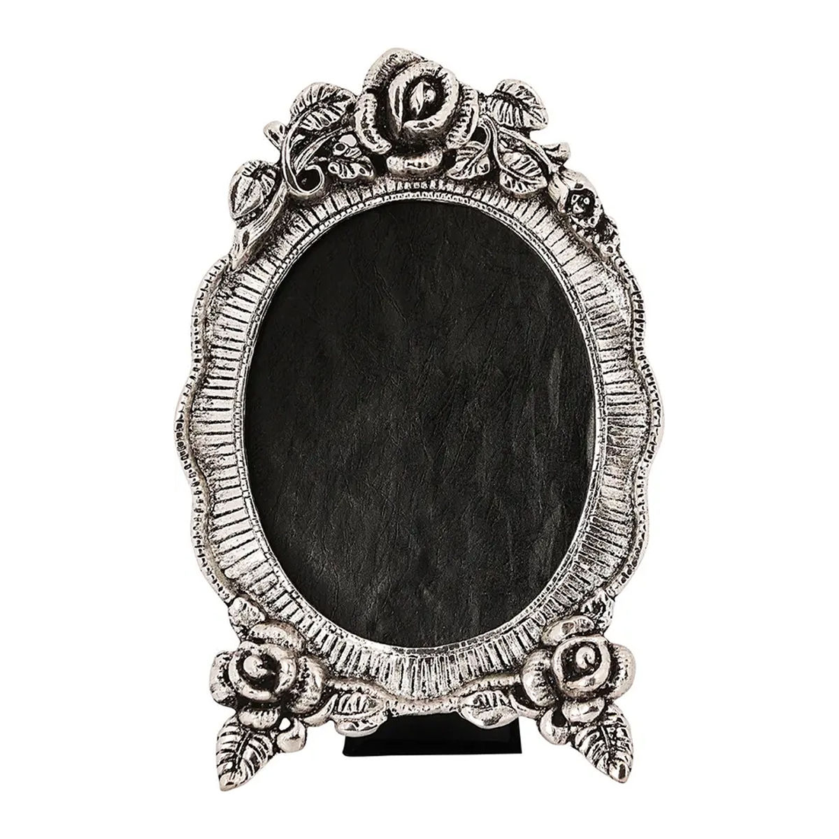 Devnidhii Photo Frame Silver Plated Oval Shape with Legs
