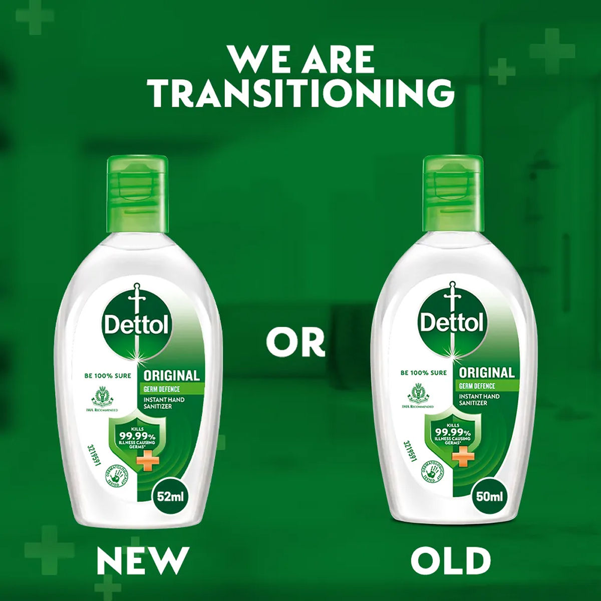 Dettol Original Instant Hand Sanitizer Bottle 52 ml X 3 Combo