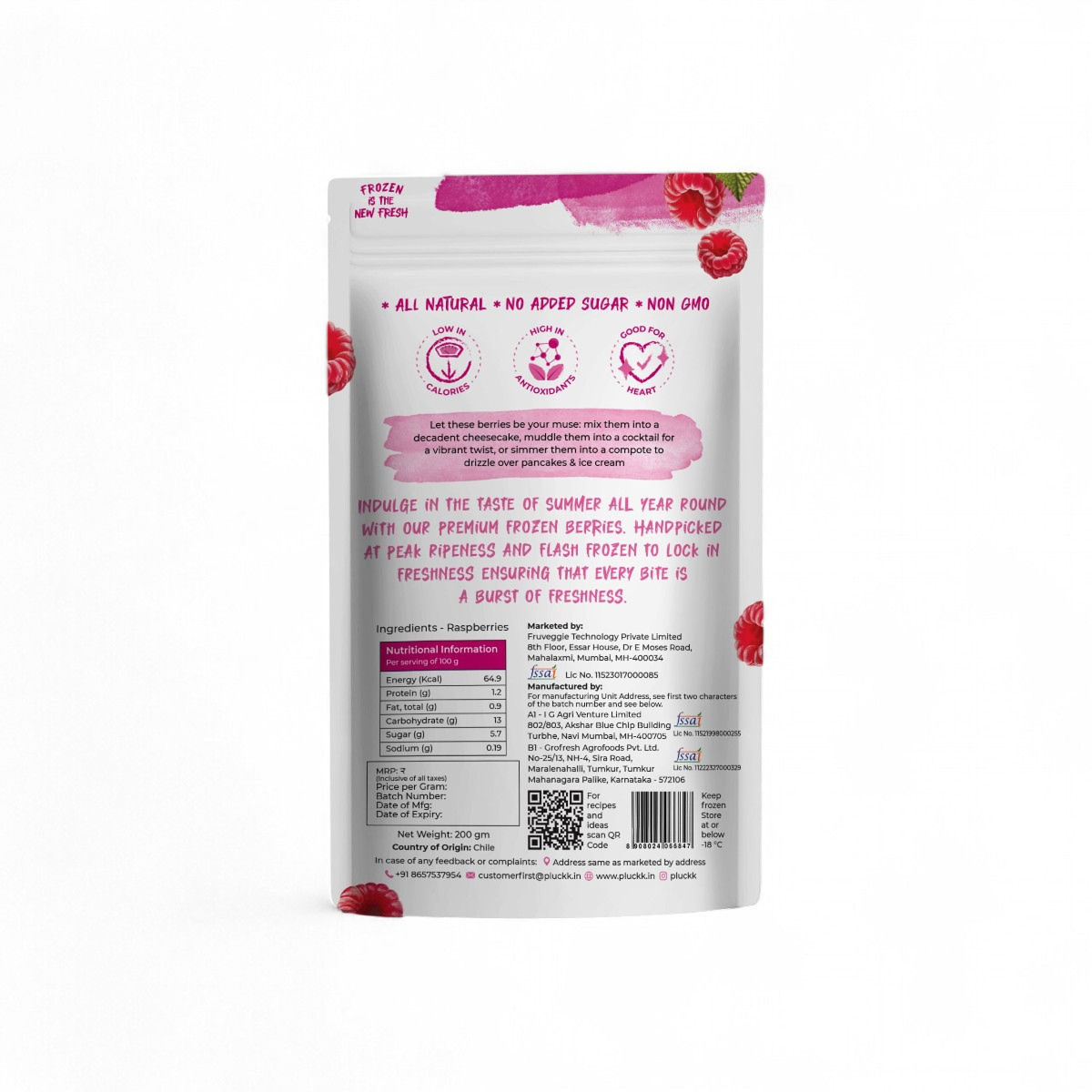 Pluckk Frozen Raspberry
