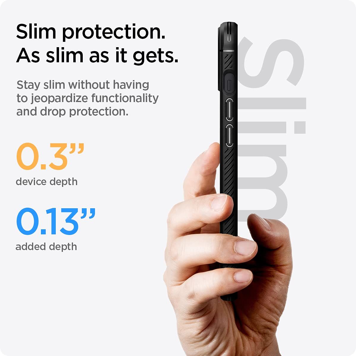 Spigen Rugged Armor Back Cover Case Compatible with iPhone 13 (TPU | Matte Black)
