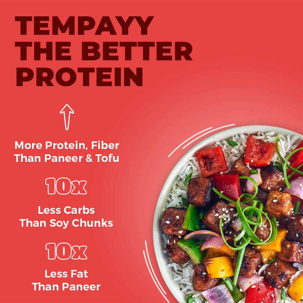 Hello Tempayy 36g Protein Tempeh Cubes | Szechuan - Low Fat & High Fibre