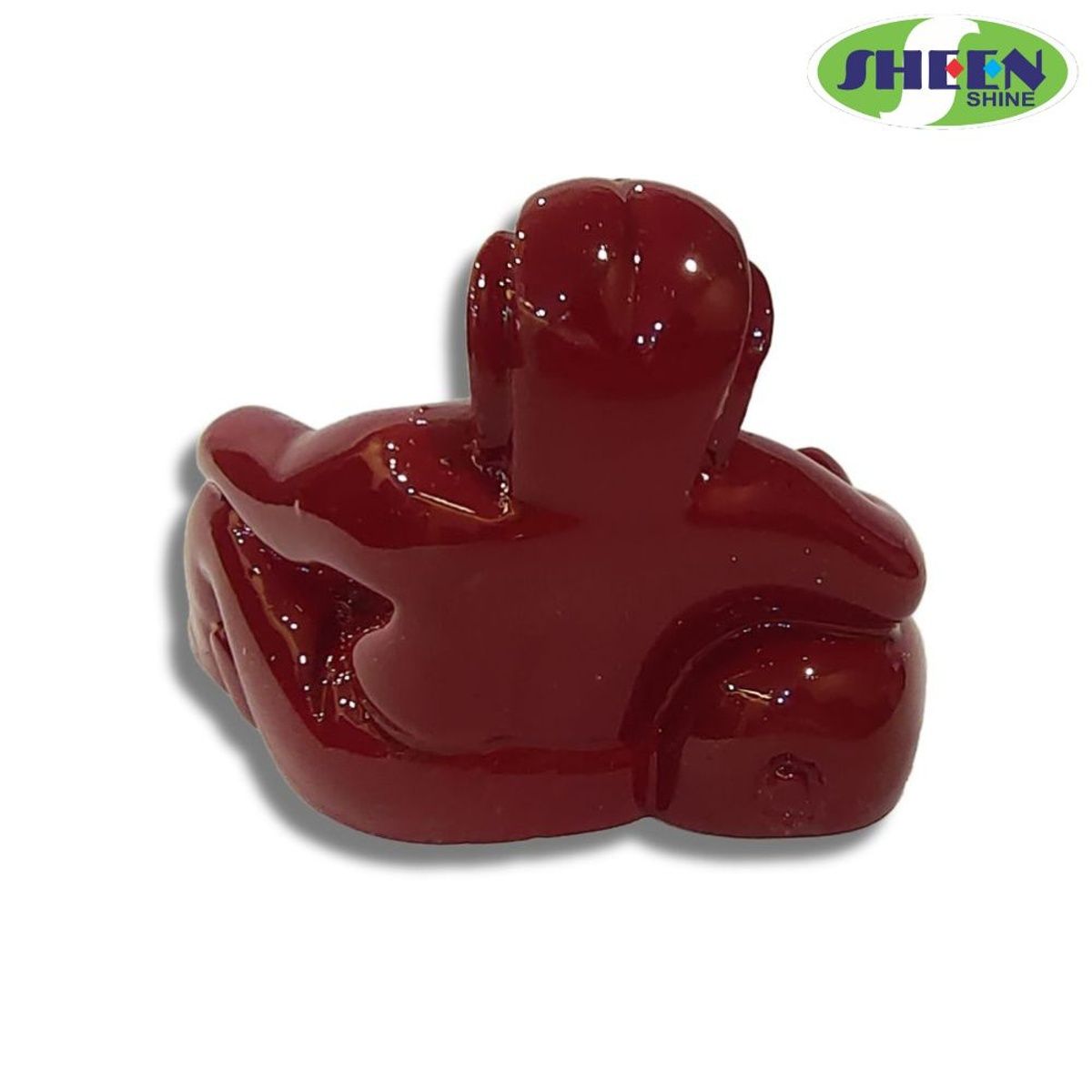 Sheen And Shine Lord Ganesha Idol For Car Dashboard Red