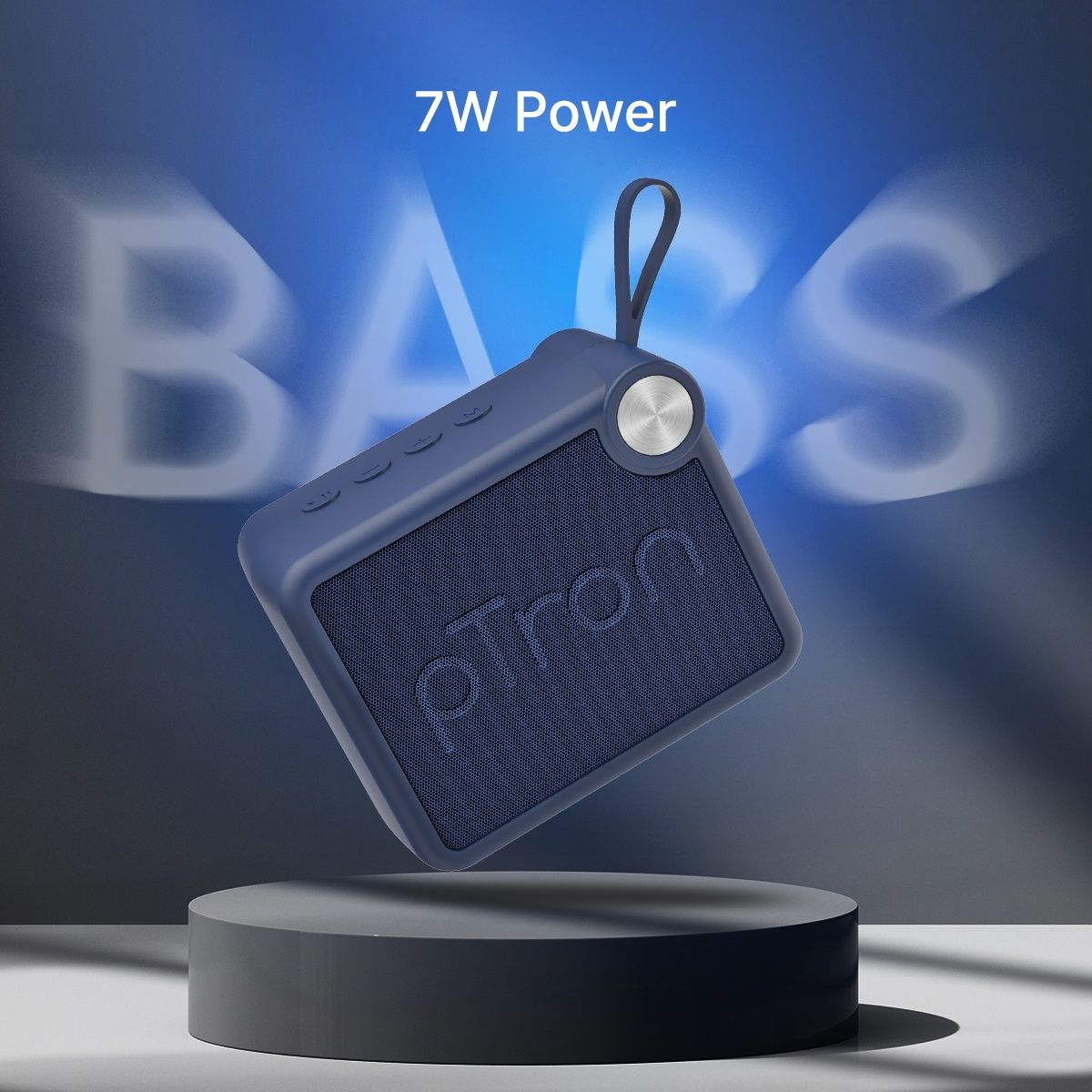 pTron Musicbot Pop V2 7W Mini Bluetooth Speaker with Pristine Sound & 8H Playtime | Blue