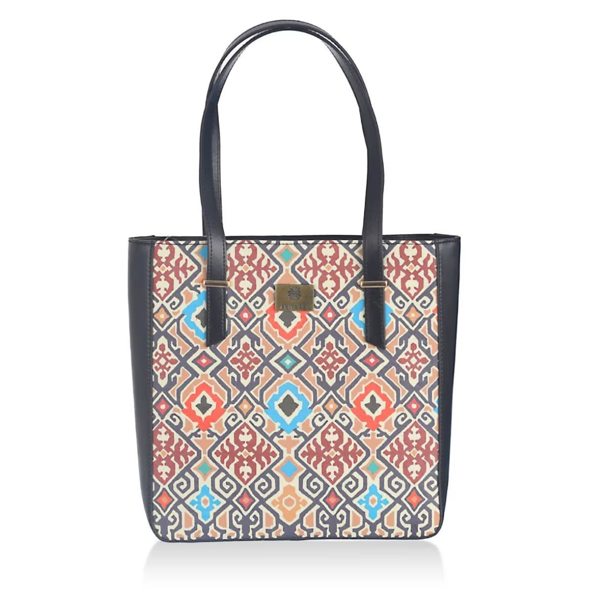 Priyaasi Women's Polyurethane 5.5 L Double Handle Tote Bag | Multicolour - Standard