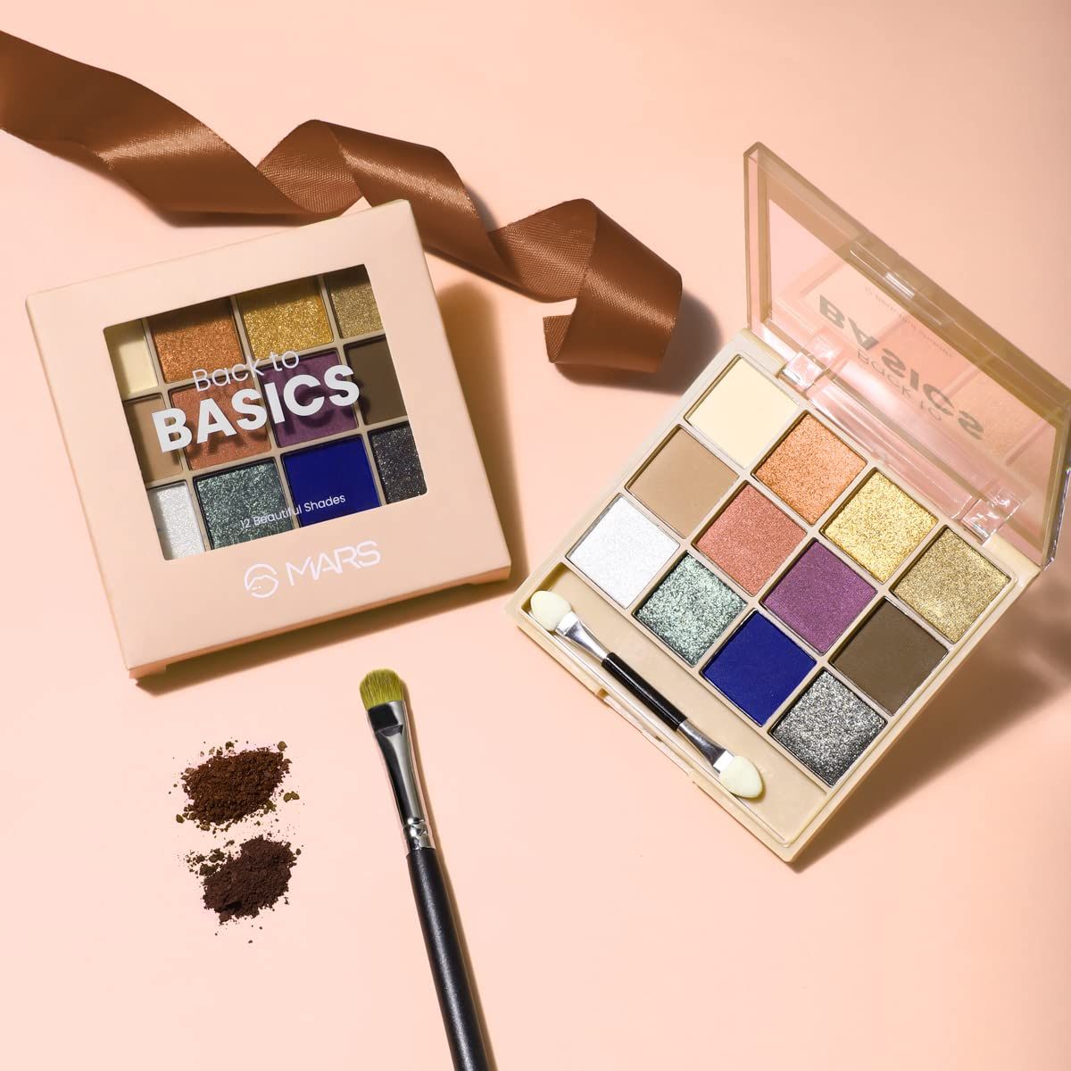MARS Cosmetics Back To Basics Eyeshadow Palette With Free Applicator (Shade-02)