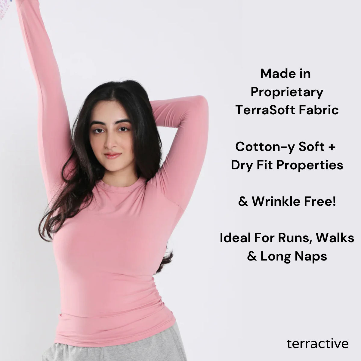 Terractive Women's Cuddle Tee | TA10016BPM | Pink - M