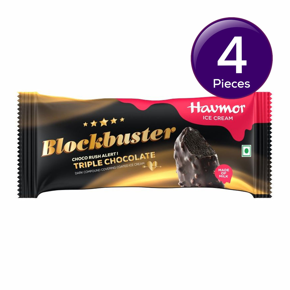 Havmor Blockbuster Triple Chocolte 80 ml X 4 Combo