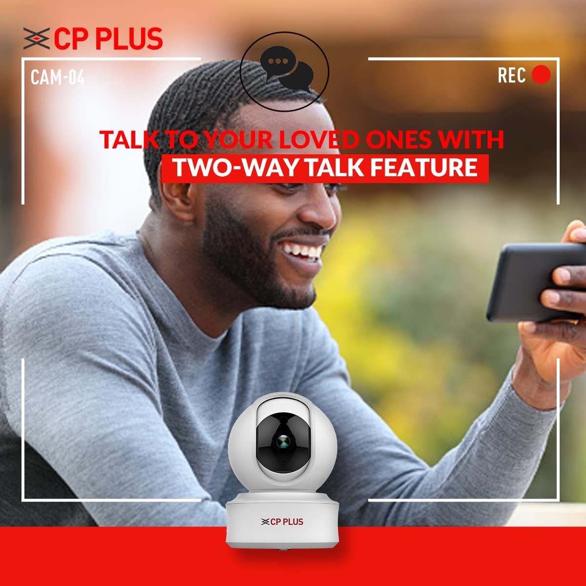 CP Plus 2MP Full HD Smart Wi-Fi Cctv Home Security Camera