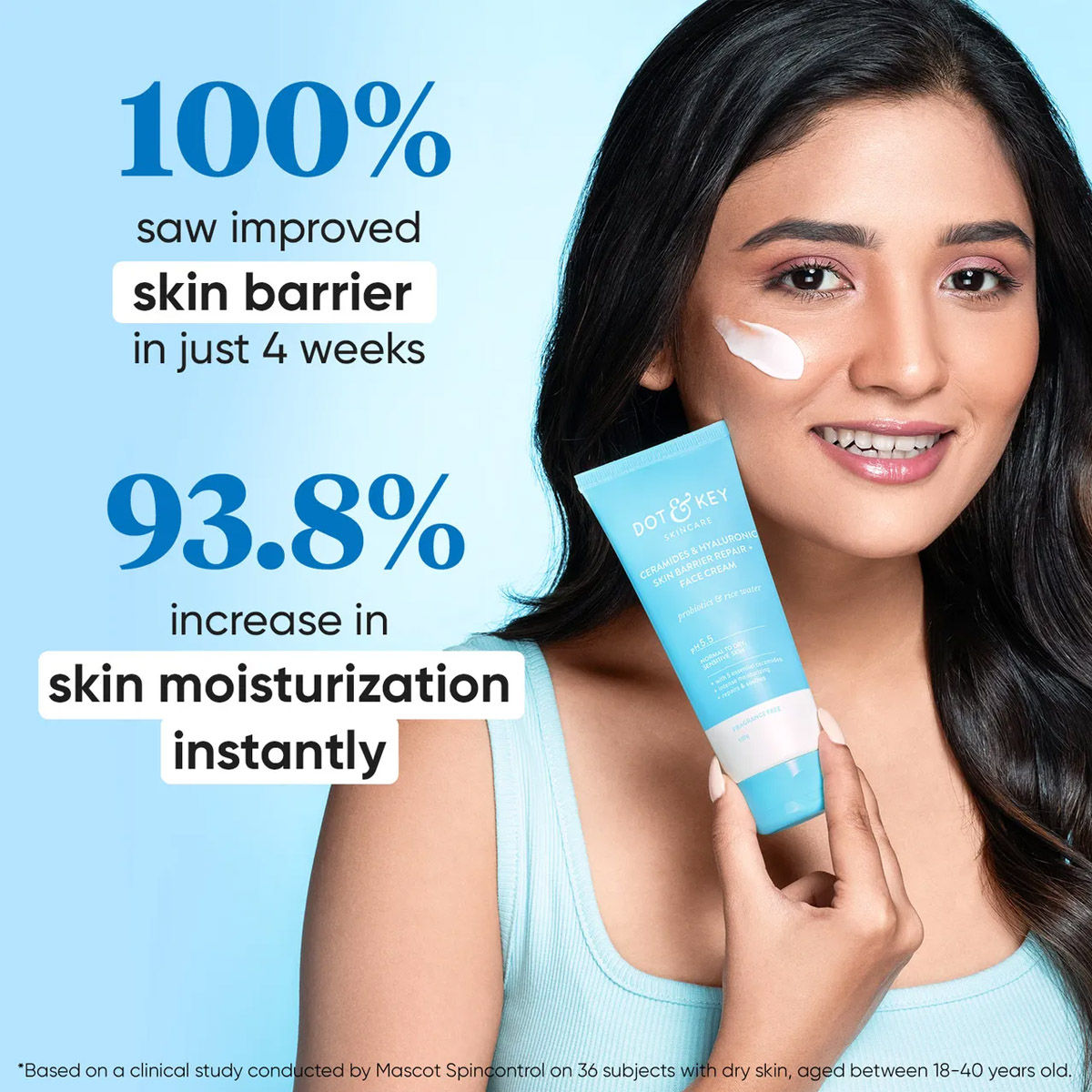 Dot & Key Ceramides & Hyaluronic Hydrating Face Cream For Dry Skin 100 ml Combo
