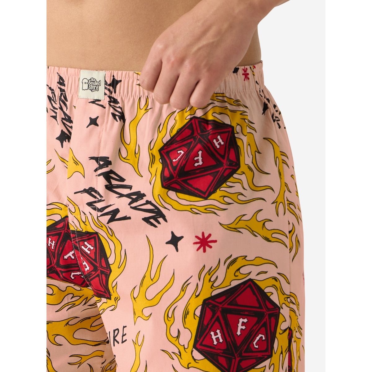 The Souled Store Men's Stranger Things Hellfire Club Boxer Shorts | Pink - XL
