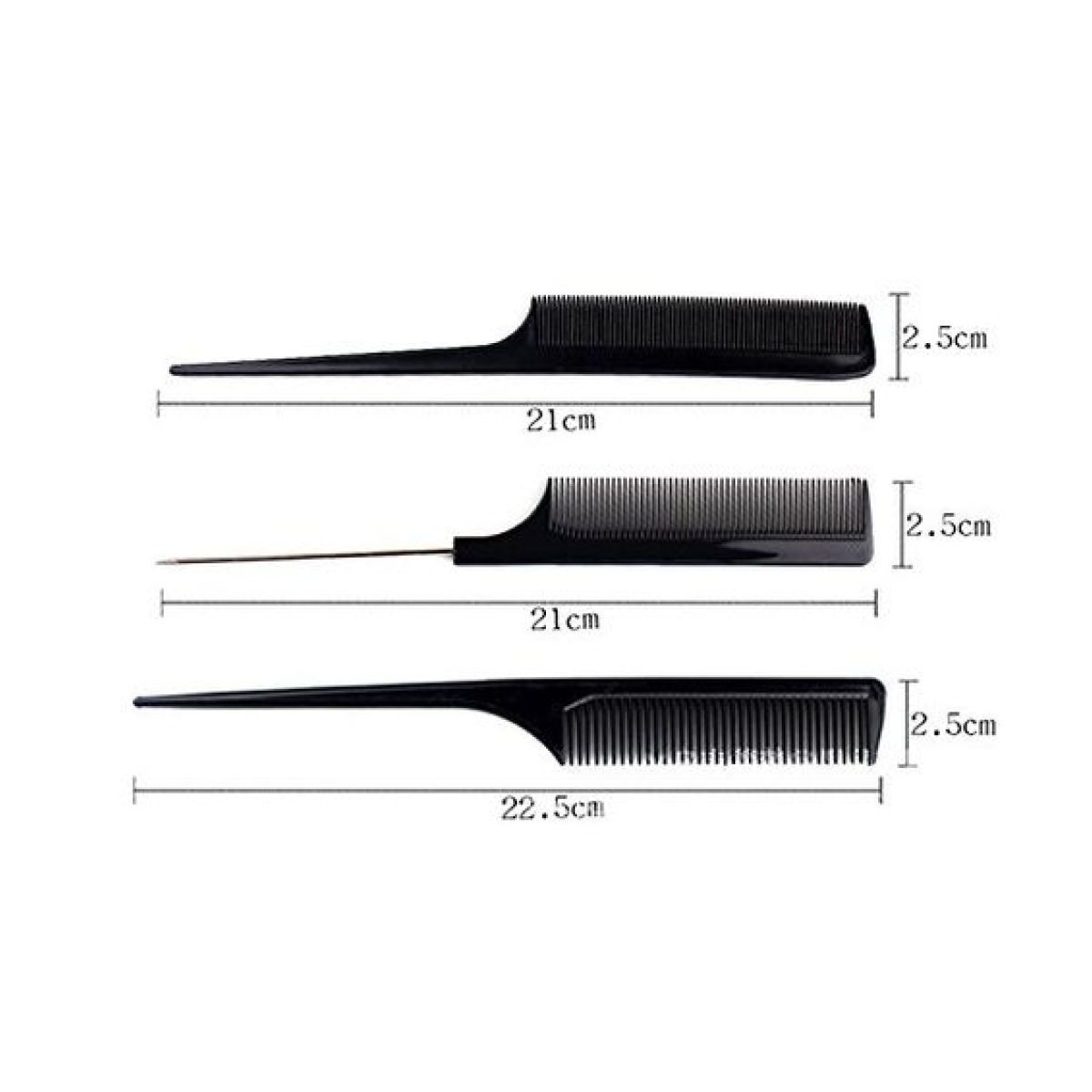 Bronson Professional Combs set with Multipurpose Styling Comb For All Hair Types