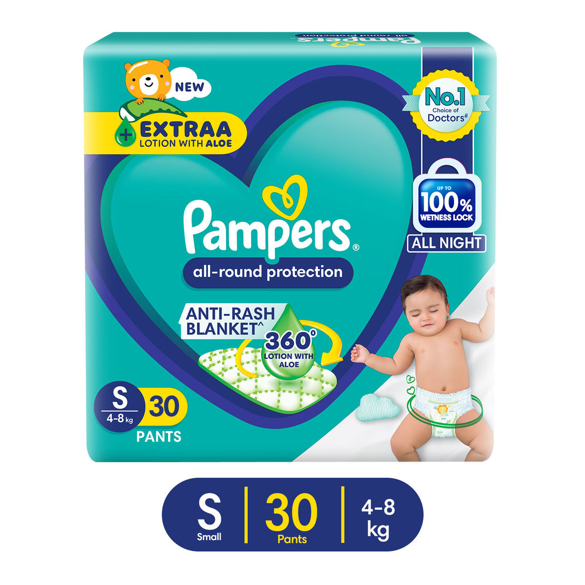 Pampers All Round Protection Baby Diapers | Pant Style | S | 30 pcs