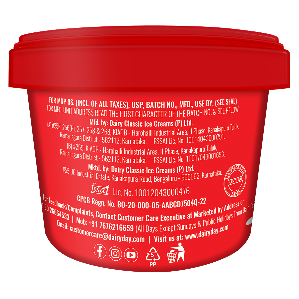 Dairy Day Vanilla Ice Cream Tub