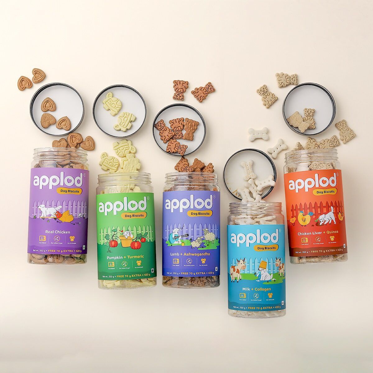 Applod Chicken Liver Dog Biscuit With Quinoa