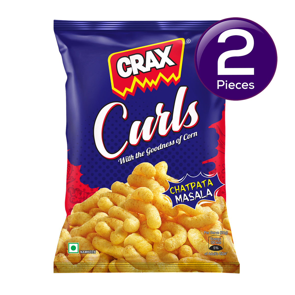 Crax Curls Chatpata Masala Puffs 82 g Combo