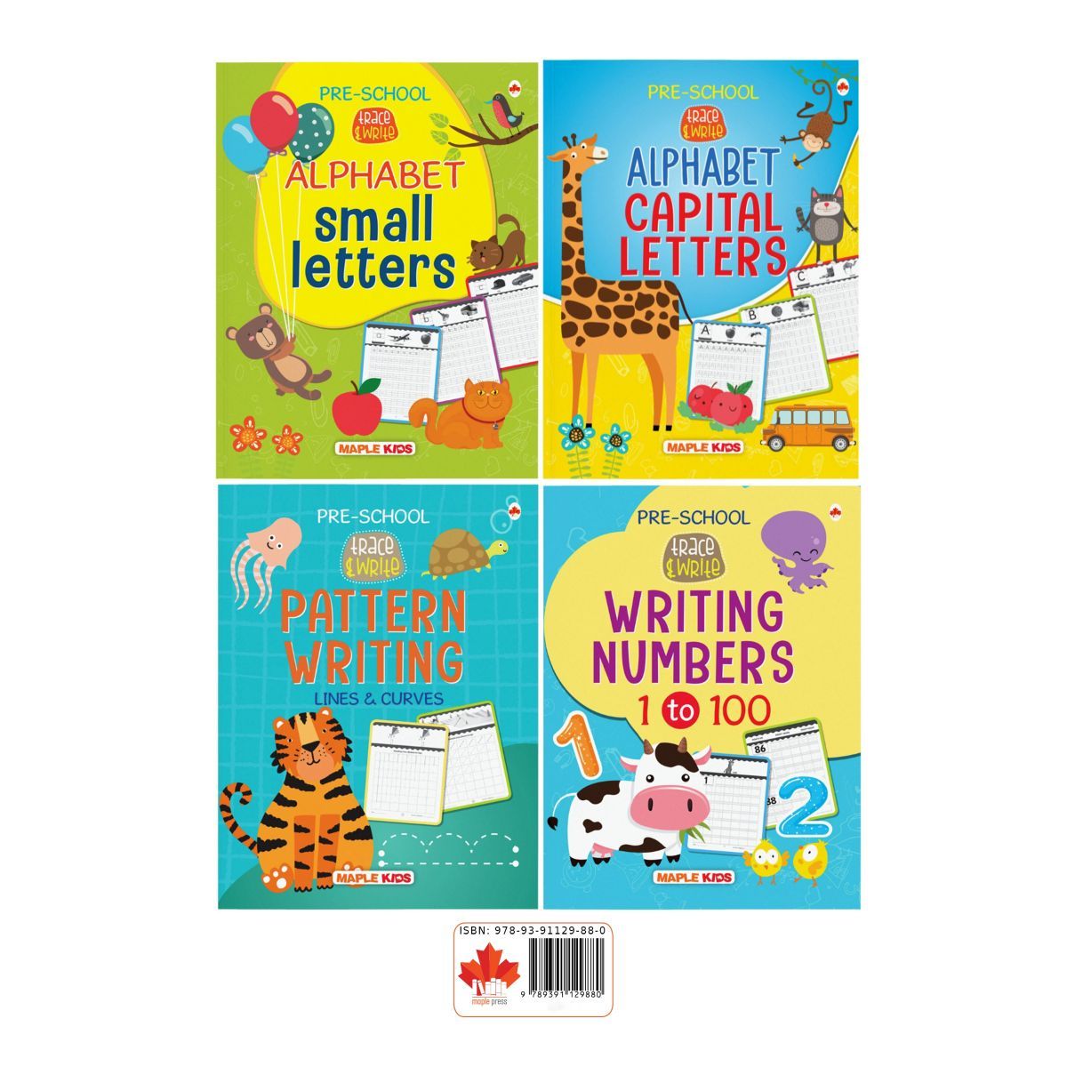 Writing Books For Kids | Learn Abc | Numbers 1-100 | Set Of 4 | Lkg